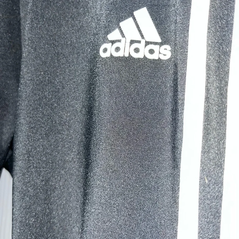 Adidas Kids Black Leggings‎ with White Accents